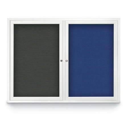 UNITED VISUAL PRODUCTS Corkboard, Cork Backing/Black, 48" x 36" UV404-BLACK-CORK